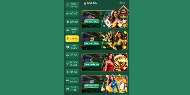 Sảnh DG casino tại nhà cái HB88 - nền tảng cá cược hàng đầu tại châu Á